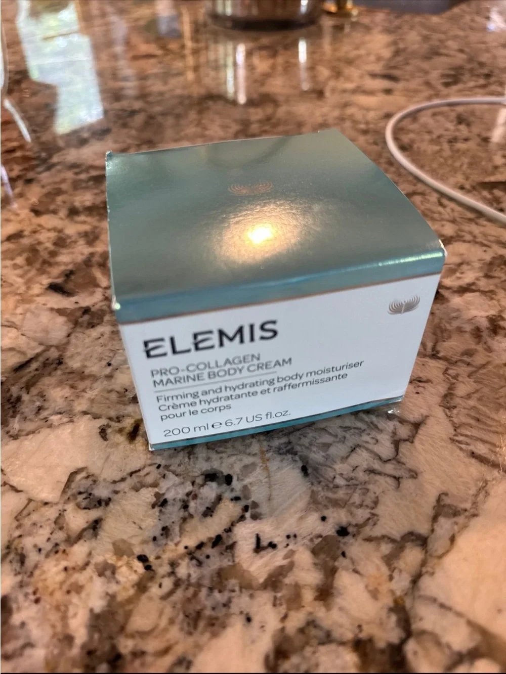 ELEMIS Pro-Collagen Marine Body Cream — Aqua Blue Jar with Silver Lid
